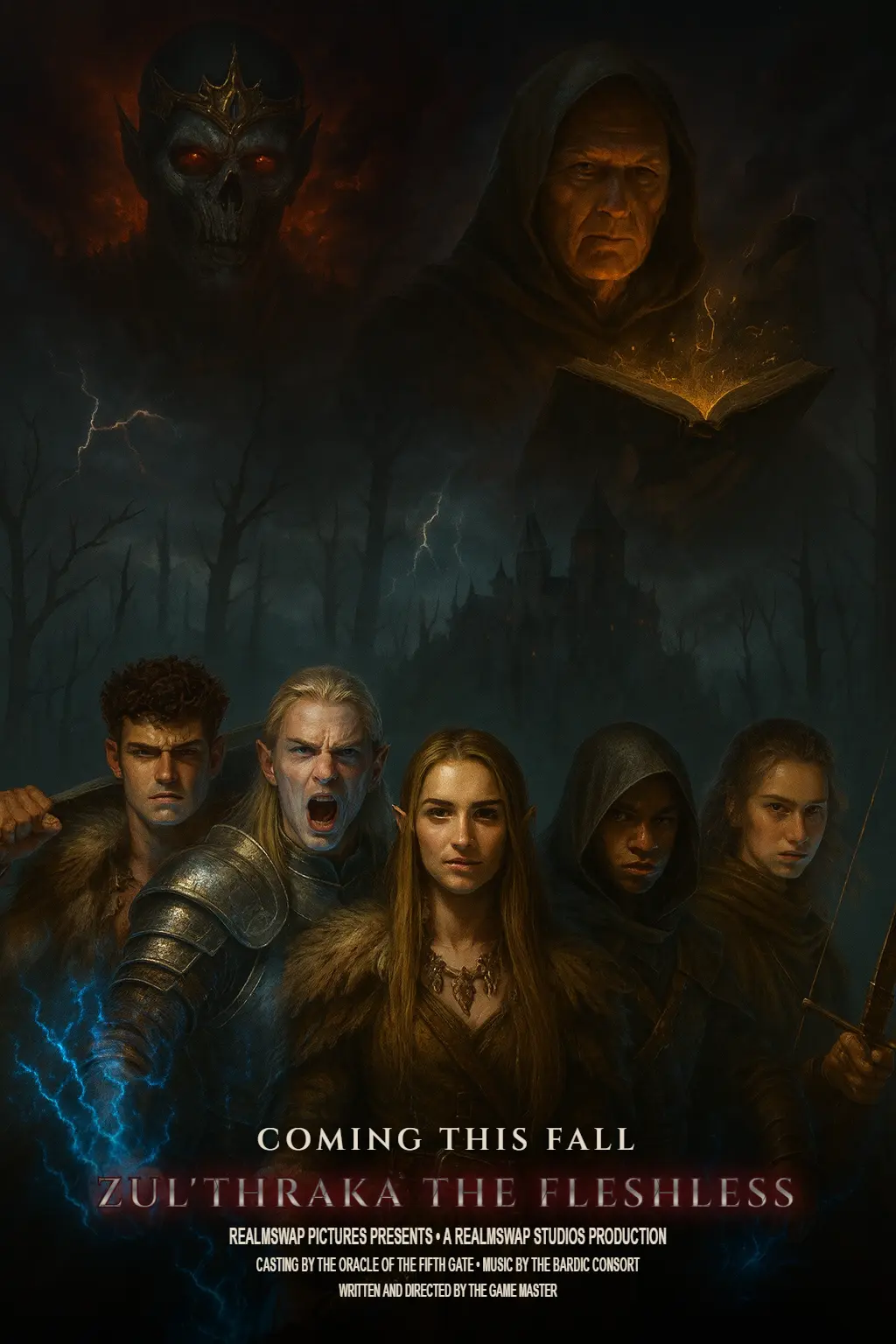 Zul'thraka the Fleshless haunted forest party poster
